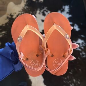 Worn once toddler coral reef Sandals